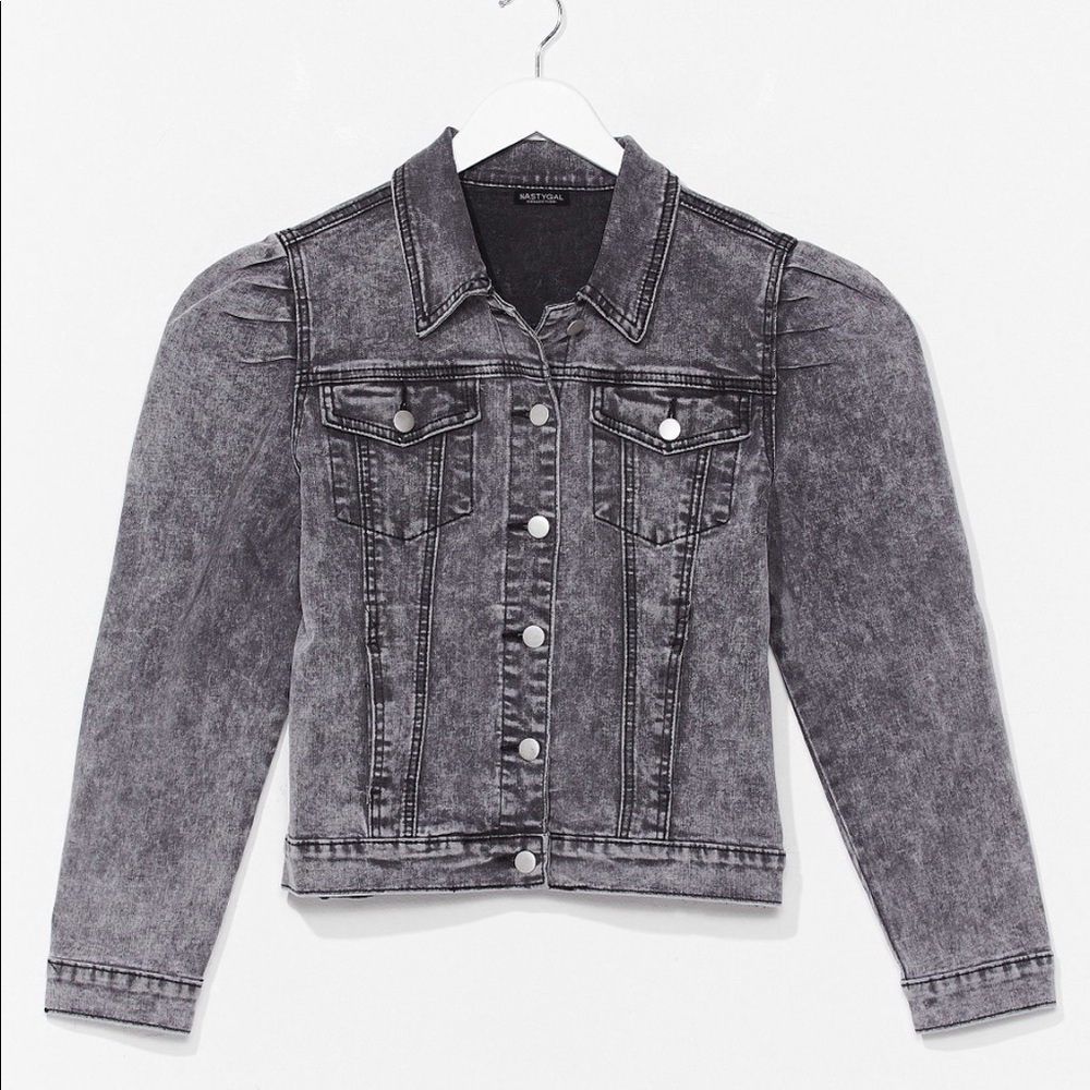 Nasty Gal | Puff Shoulder Denim Jacket